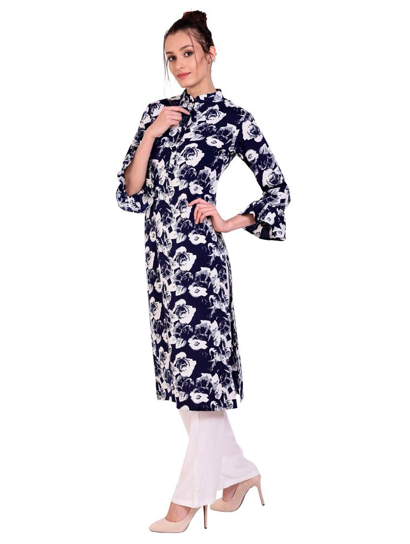 floral straight kurta - 16642917 - Zoom Image - 2