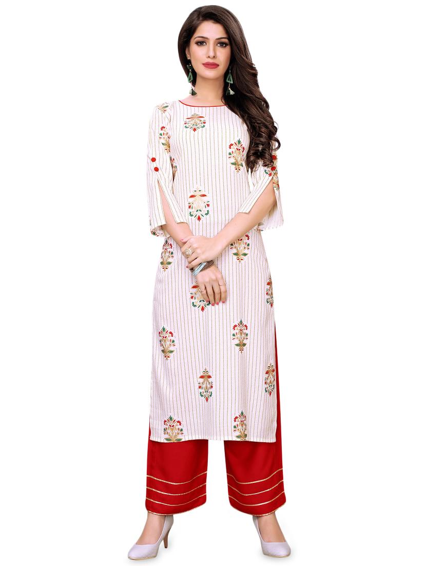 block print straight kurta - 16643051 - Zoom Image - 1