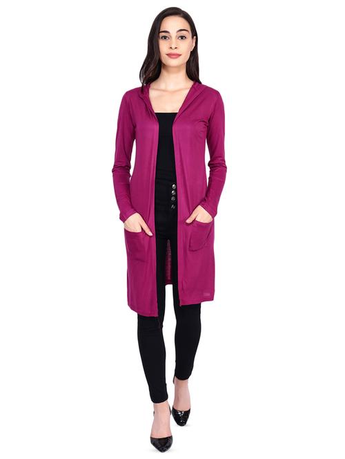 long sleeved solid shrug - 16643387 - Standard Image - 1