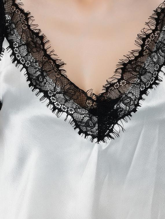 eyelash detail floral lace shorts set - 16643452 - Zoom Image - 3