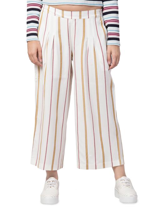mid rise striped palazzo - 16643756 - Standard Image - 1