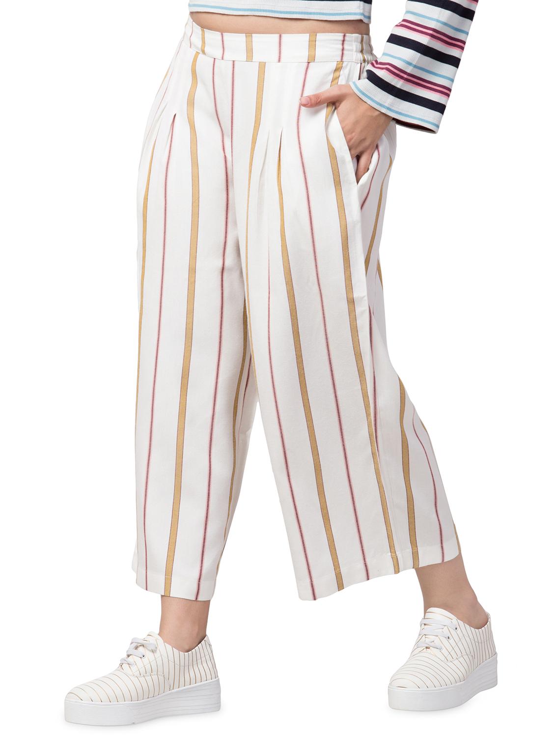 mid rise striped palazzo - 16643756 - Zoom Image - 2