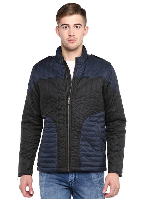 black color block quilted jacket - 16643831 - Standard Image - 1
