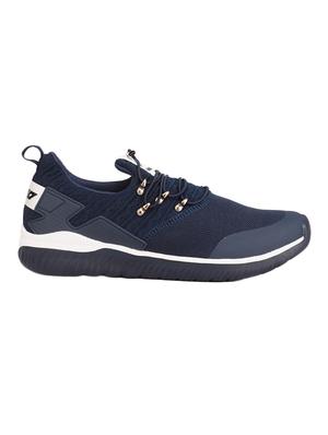 blue fabric lace up sport shoes - 16643835 - Standard Image - 2