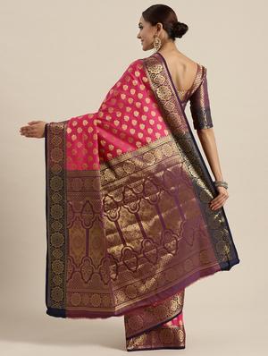 self-design woven saree with blouse - 16643865 - Standard Image - 2