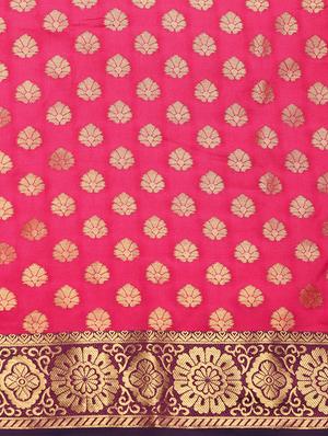 self-design woven saree with blouse - 16643865 - Standard Image - 4