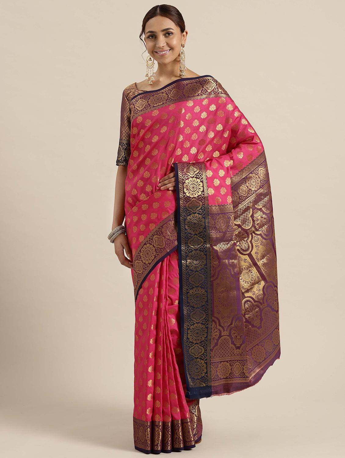 self-design woven saree with blouse - 16643865 - Zoom Image - 1