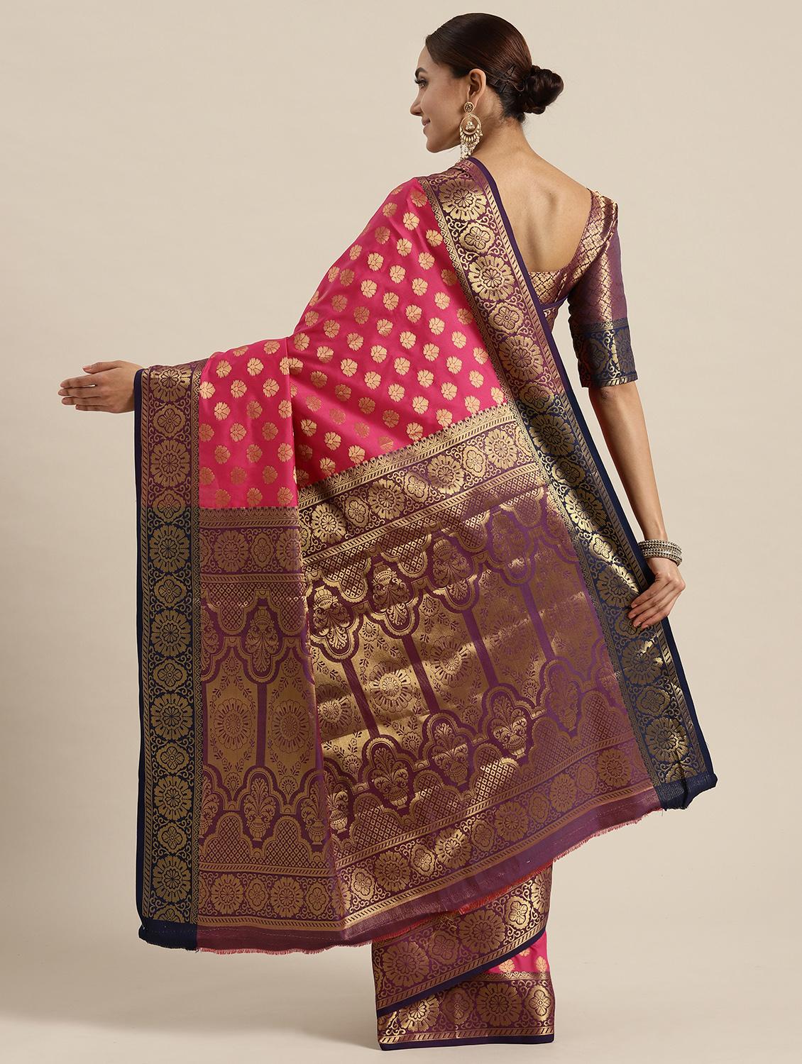 self-design woven saree with blouse - 16643865 - Zoom Image - 2