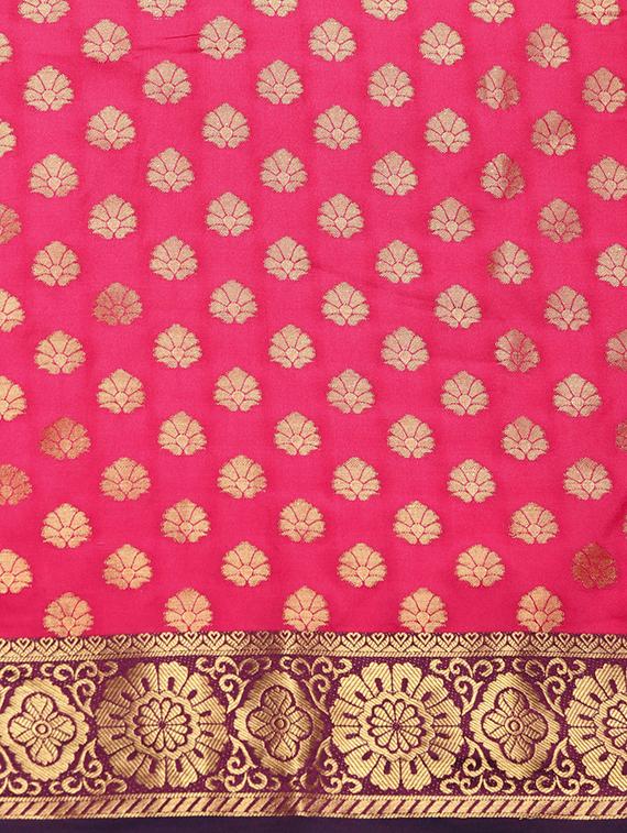 self-design woven saree with blouse - 16643865 - Zoom Image - 4