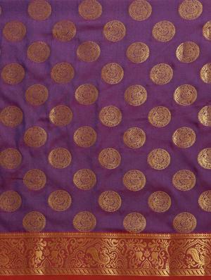 geometrical printed saree with blouse - 16643868 - Standard Image - 4