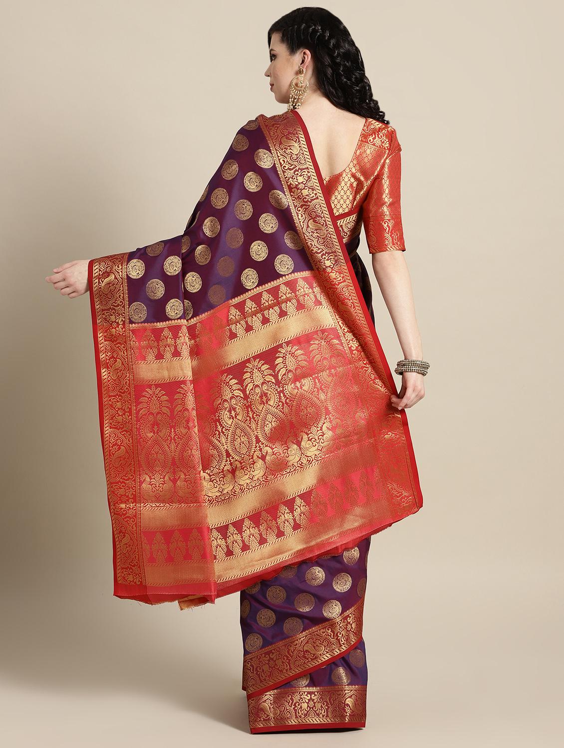geometrical printed saree with blouse - 16643868 - Zoom Image - 2