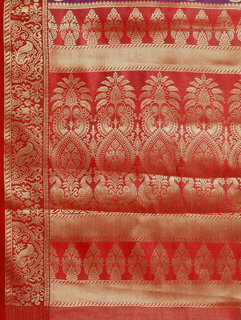 geometrical printed saree with blouse - 16643868 - Zoom Image - 5