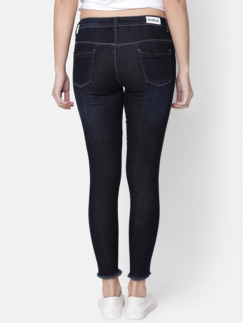 frayed hem knee slit jeans - 16643883 - Zoom Image - 4