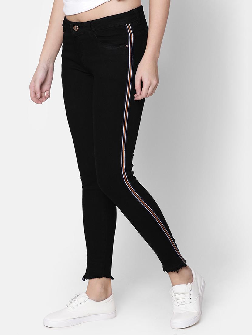 side taped frayed hem jean - 16643884 - Zoom Image - 3