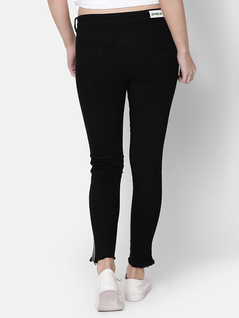 side taped frayed hem jean - 16643884 - Zoom Image - 4
