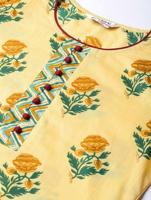 floral printed kurta palazzo set - 16644066 - Standard Image - 4