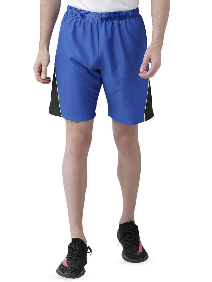 blue color block shorts - 16644075 - Zoom Image - 1