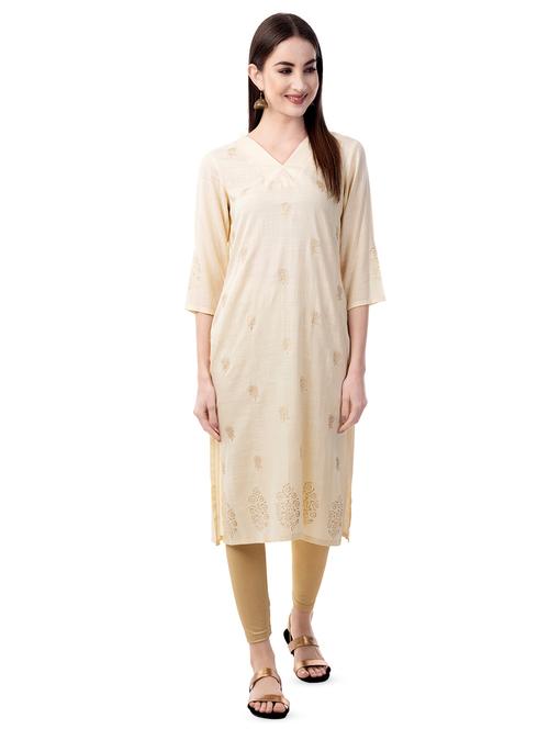 block printed straight kurta - 16644150 - Very Small Image - 1