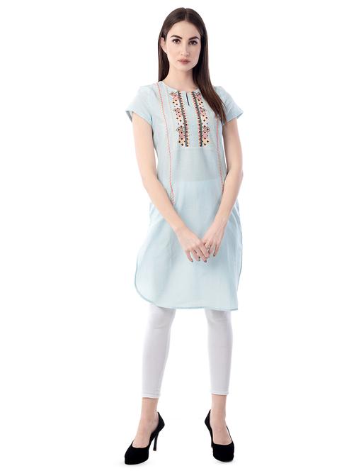 embroidered straight kurta - 16644156 - Very Small Image - 1