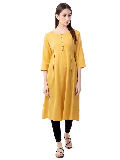 solid flared kurta - 16644158 - Standard Image - 1