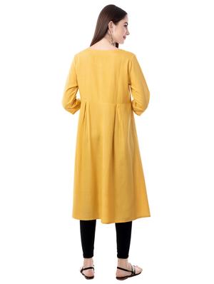 solid flared kurta - 16644158 - Standard Image - 3