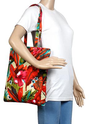 multi colored canvas printed shopping bag - 16644287 - Standard Image - 5