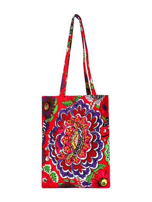 red canvas printed shopping bag - 16644291 - Standard Image - 1
