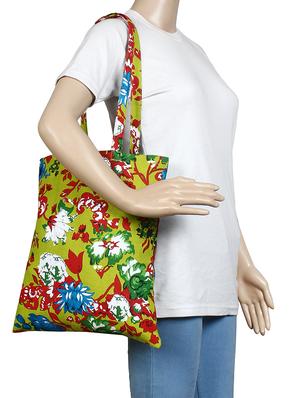 green canvas printed shopping bag - 16644296 - Standard Image - 5