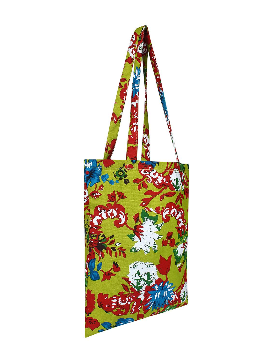 green canvas printed shopping bag - 16644296 - Zoom Image - 4