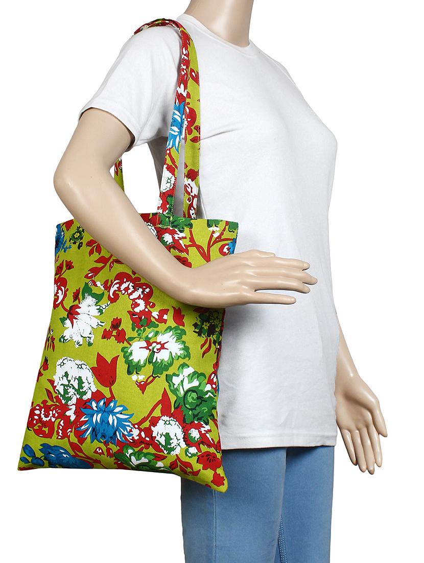 green canvas printed shopping bag - 16644296 - Zoom Image - 5
