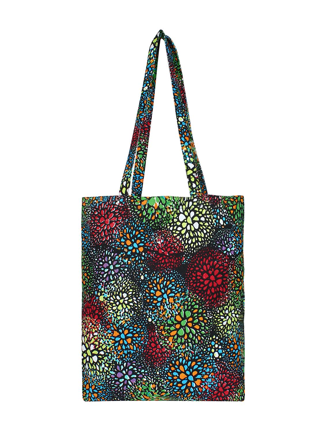 multi colored canvas printed shopping bag - 16644297 - Zoom Image - 1