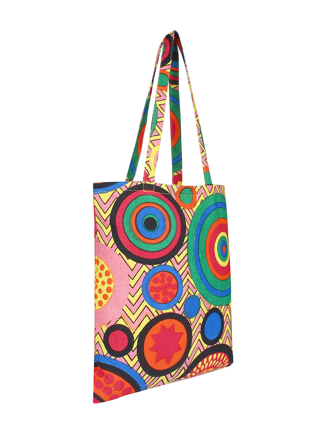 pink canvas printed shopping bag - 16644300 - Zoom Image - 4
