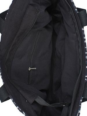 black cotton structured shopping bag - 16644308 - Standard Image - 3