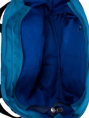 blue canvas printed shopping bag - 16644309 - Standard Image - 3