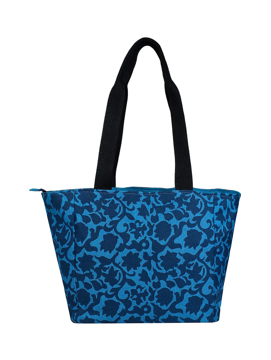 blue canvas printed shopping bag - 16644309 - Zoom Image - 1