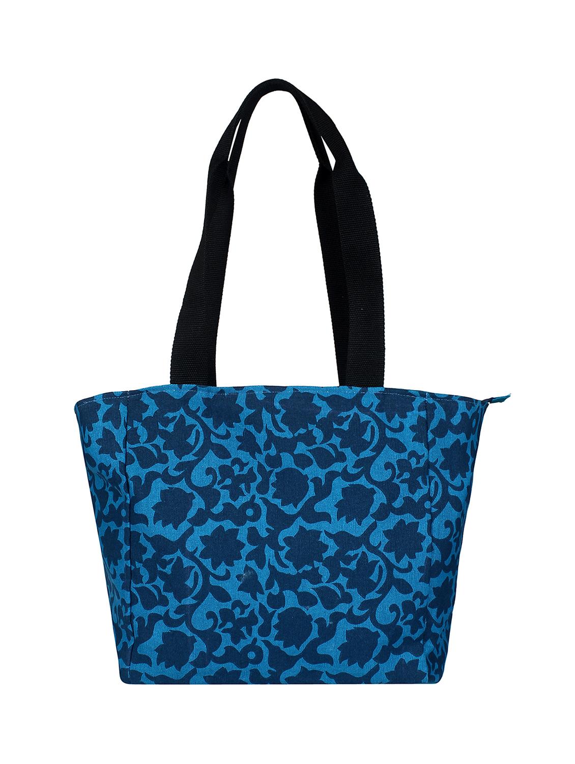 blue canvas printed shopping bag - 16644309 - Zoom Image - 2