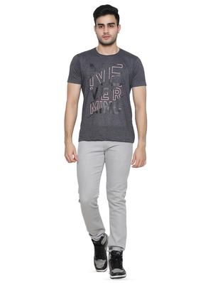 grey typographic chest print t-shirt - 16644709 - Standard Image - 4