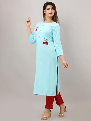 embroidered kurta set - 16644740 - Standard Image - 2