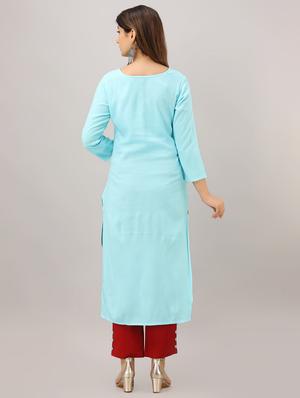 embroidered kurta set - 16644740 - Standard Image - 3
