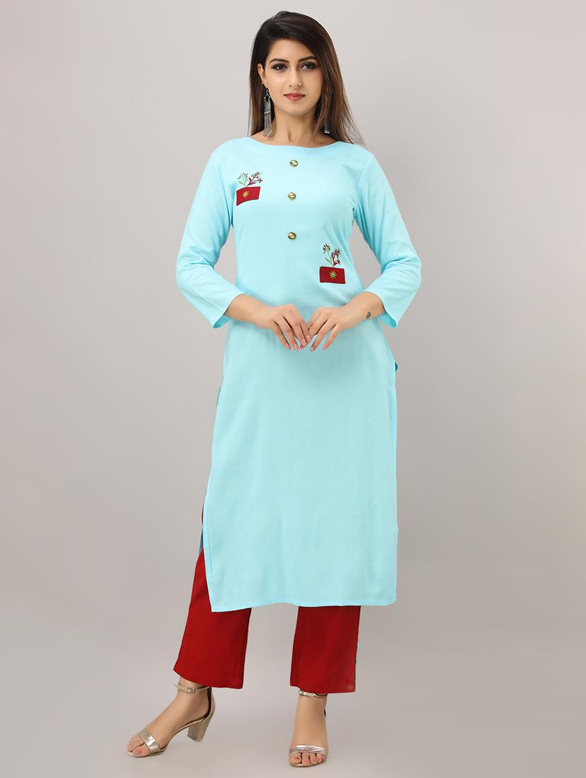 embroidered kurta set - 16644740 - Zoom Image - 1