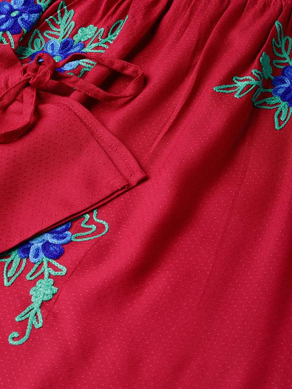 off shoulder embroidered asymmetric top - 16645018 - Zoom Image - 5