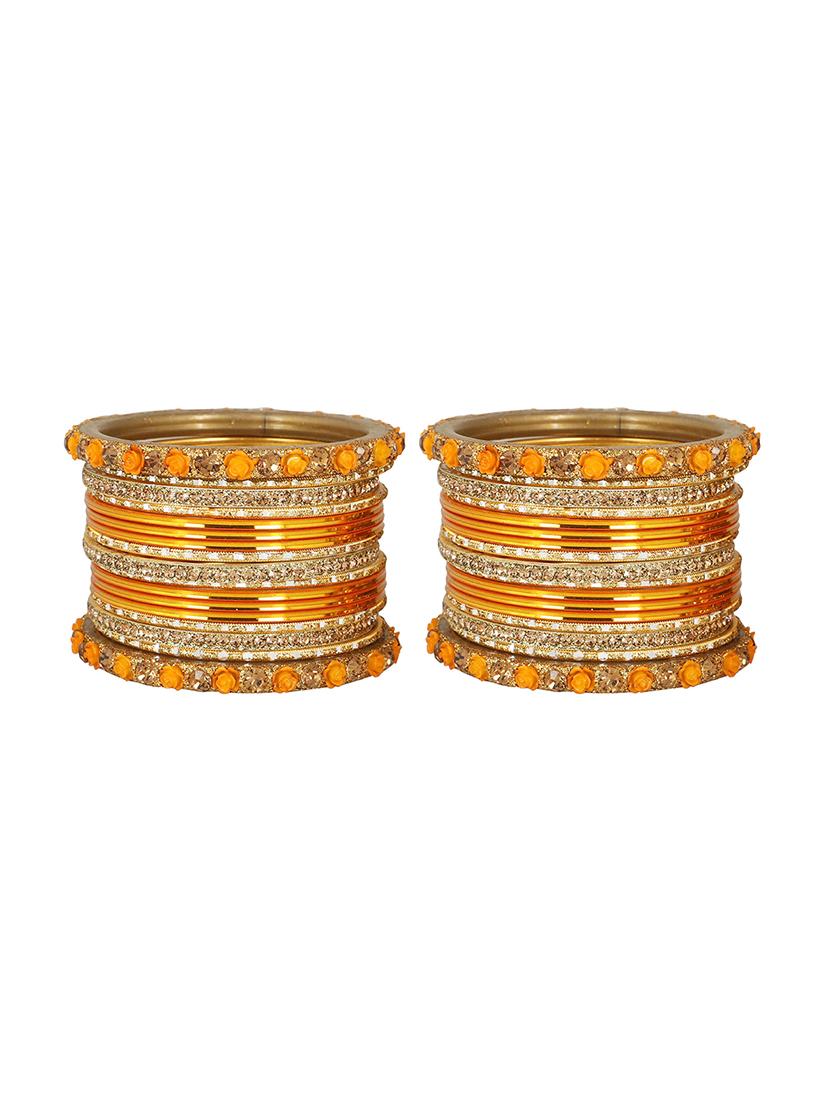 yellow gold tone brass bangles - 16645044 - Zoom Image - 1