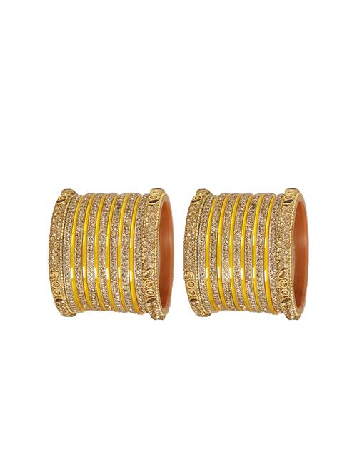 yellow brass bangle - 16645061 - Standard Image - 1