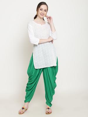 solid dhoti salwar - 16645070 - Standard Image - 4