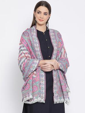 striped wool shawl - 16645170 - Standard Image - 2