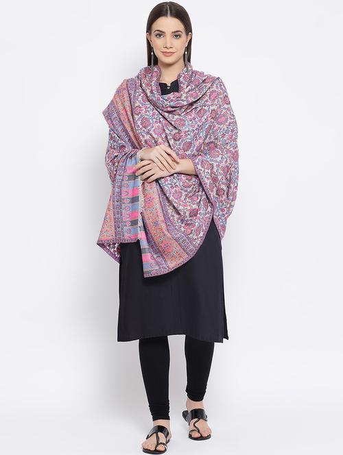 floral wool shawl - 16645171 - Standard Image - 1