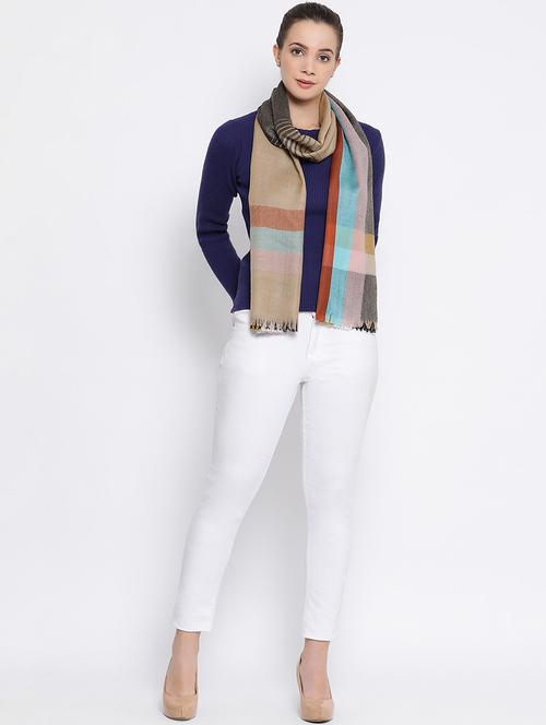 multi wool stole - 16645183 - Standard Image - 1