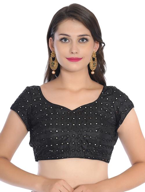 mirror work embroidered blouse - 16645501 - Standard Image - 1