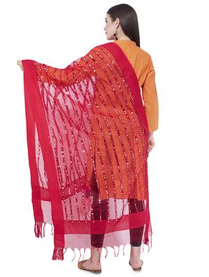red gota work dupatta - 16645551 - Standard Image - 2