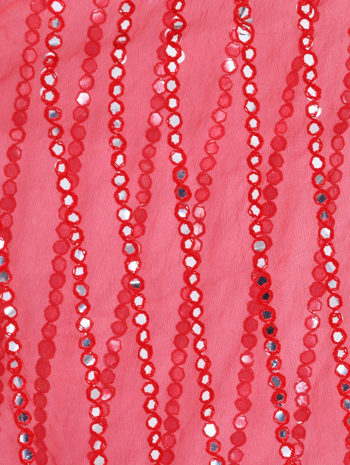 red gota work dupatta - 16645551 - Zoom Image - 3